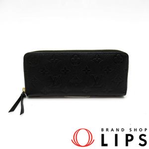 Louis Vuitton Portefeuille Clemence M60171 Monogram Empreinte Women's Noir [Pre-owned]