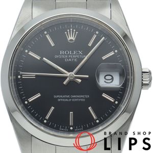 Rolex Oyster Perpetual Date 15200(A) Men's Watch, Stainless Steel, Black, Polished, 1999, Excellent Condition [Pre-owned]