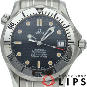 歐米茄海馬300米自動機械男士腕錶，36毫米，型號2552.80，不鏽鋼錶殼，藍色，拋光，成色極佳 [二手]