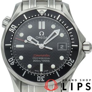 歐米茄海馬300米石英錶，36毫米，型號212.30.36.61.01.001，原廠錶盒、保固卡、1節備用錶帶，不鏽鋼材質，男士腕錶，黑色，拋光處理，成色極佳（二手）