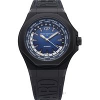 Girard-Perregaux Laureato Absolute WW.TC 44mm 81065-21-491-FH6A Box, Warranty Card, Titanium/Rubber Strap, Men's Watch, Blue, Polished, Excellent Condition [Used]