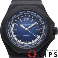 Girard-Perregaux Laureato Absolute WW.TC 44mm 81065-21-491-FH6A Box, Warranty Card, Titanium/Rubber Strap, Men's Watch, Blue, Polished, Excellent Condition [Used]