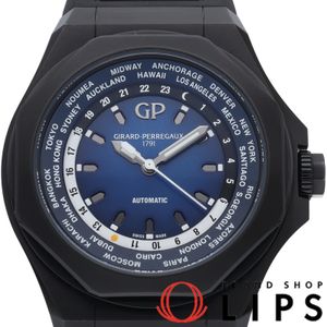 Girard-Perregaux Laureato Absolute WW.TC 44mm 81065-21-491-FH6A Box, Warranty Card, Titanium/Rubber Strap, Men's Watch, Blue, Polished, Excellent Condition [Used]