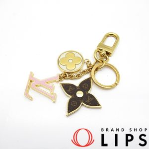 LOUIS VUITTON 키홀더/키링 스프링 스트리트 M01187 메탈 여성용 브라운/화이트/핑크【중고】