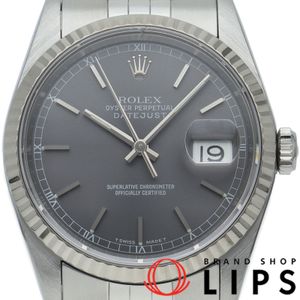 Rolex Datejust Men's Watch 16234(X) K18WG/SS Men's Watch Gray Overhauled & Polished 1991 Excellent Condition [Used]