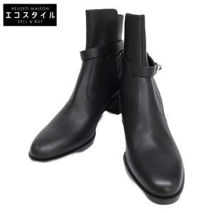 Hermes [Like New] FRENCHIE Leather Short Boots with Kelly Hardware, Size 40 [Pre-owned]