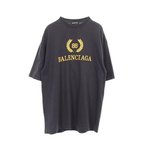 【二手】BALENCIAGABB Logo 短袖 T 卹 535622 純棉 BB Logo T 卹 男士 二手 A