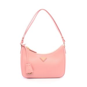 【中古】 プラダ PRADA ショルダーバッグ SAFFIANO LUX ピンク サフィアーノレザー Re-Edition 2005 ミニバッグ レディース 未使用
