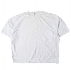 UNIVERSAL PRODUCTS 일본제 S/S POCKET T-SHIRT 오버사이즈 포켓 티셔츠 204-60101 2(M) WHITE 반팔 상의【중고】【UNIVERSAL PRODUCTS】