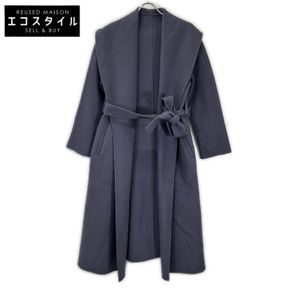ANAYI 10212717060 Blue-Gray Charm Super 120 Reverse Shawl Coat Size 38 [Used]