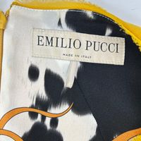 Emilio Pucci 47RI45 黃色羊毛混紡人造絲洋裝 38碼 [二手]