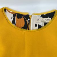 Emilio Pucci 47RI45 黃色羊毛混紡人造絲洋裝 38碼 [二手]