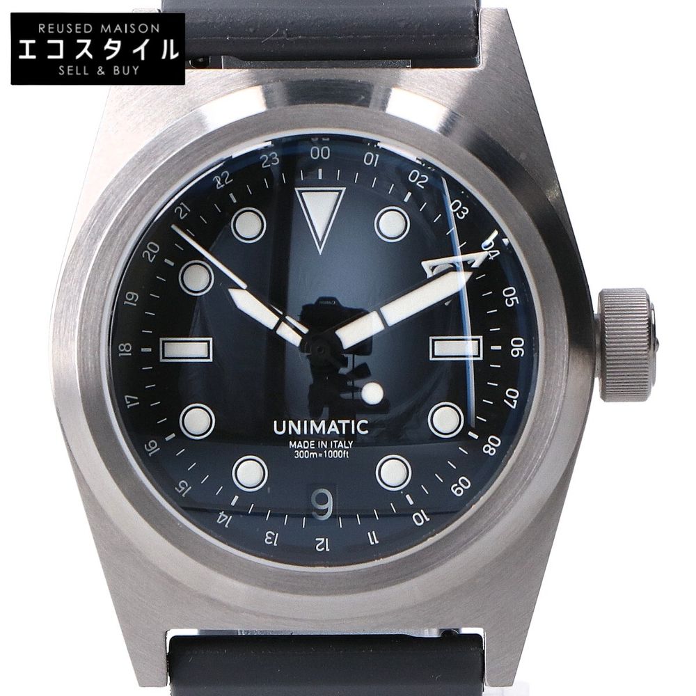 UNIMATIC สภาพดีเยี่ยม รุ่นลิมิเต็ดเอดิชั่น 300 เรือนทั่วโลก U2-GMT Worldtimer Field Watch ระบบออโตเมติก 【มือสอง】