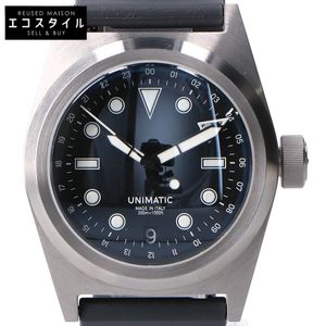 유니매틱(UNIMATIC) 미품 세계 300개 한정 U2-GMT 월드타이머 필드워치 오토매틱 [중고]
