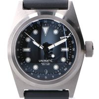 UNIMATIC สภาพดีเยี่ยม รุ่นลิมิเต็ดเอดิชั่น 300 เรือนทั่วโลก U2-GMT Worldtimer Field Watch ระบบออโตเมติก 【มือสอง】