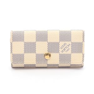 [Used] Louis Vuitton LOUIS VUITTON Key Case Multicles 4 Damier Azur N60020 Leather Multicles 4 Women's Used A