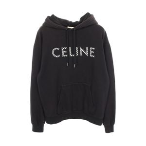 【중고】 CELINE 후드티 로고 프린트 스터드 2Y479052H 블랙 코튼 로고 스웨트 맨즈 Used B