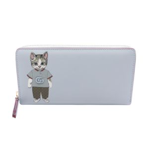 [Used] Gucci GUCCI Round Long Wallet GUCCI x Higuchi Yuko 847918 Light Blue/Multi Leather GUCCI x Higuchi Yuko Round Long Wallet Women's Used A