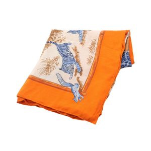 [Used] Hermes HERMES Scarf Carre Geant Carre 140 TENDRESSE FELINE Silk Carre Geant Women's Used B