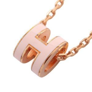 [Used] Hermes HERMES Necklace MINI POP H Mini Pop H GP (Gold Plated) MINI POP H Necklace Women's Used A