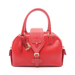 【二手】 LOEWE Traveler BowlingRED皮革手提包，女士，二手 B