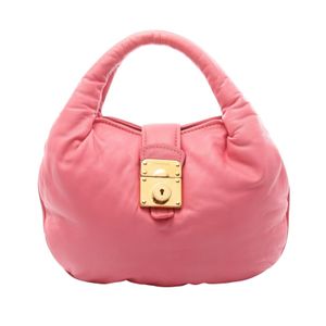 【二手】 MIU MIU 手提包 粉色 皮革 手提包 女士 Used A