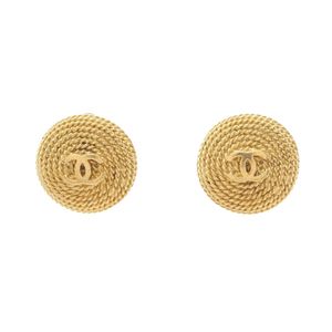 [Used] Chanel CHANEL Earrings Coco Mark GP (Gold Plated) Coco Mark Earrings Women's Used A