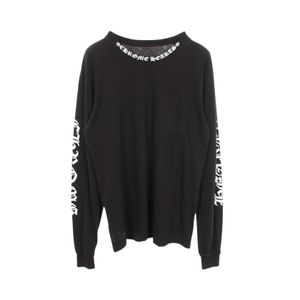 [중고] Chrome Hearts 긴팔 티셔츠 넥 로고 암 로고 포켓 포함 코튼 긴팔 티셔츠 남성용 Used A