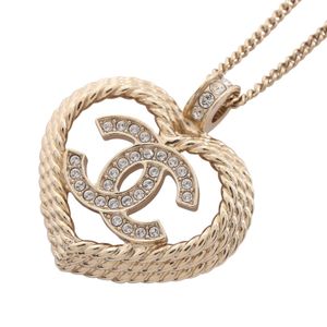 [Used] Chanel CHANEL Necklace Coco Mark Heart GP (Gold Plated) Coco Mark Necklace Women's Used A