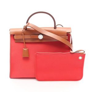【二手】Hermes 爱马仕 Herbag Zip PM 手提包 Rose Jaipur 2WAY Rose Jaipur/Natural 其他 Herbag Zip PM Rose Jaipur/Natural