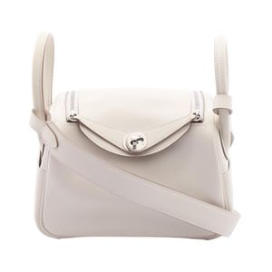 【二手】Hermes 爱马仕 Lindy Mini Verso 单肩包/斜挎包 Gris Perle/Gris Meyer