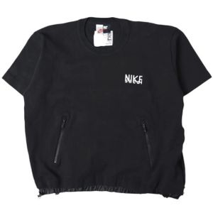 sacai x NIKE 22AW 联名款 AS U NRG SS TOP 假两件重磅圆领T恤/打底衫 DQ9056-010 XL 黑色 短袖上衣【二手】【sacai × NIKE】