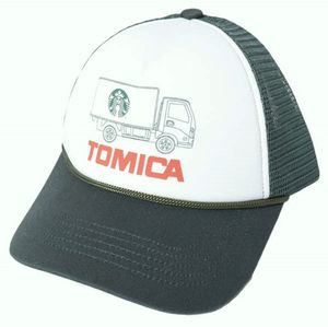 STARBUCKS STAND by BEAMS x TOMICA 联名款 26SS 特别定制 店铺限定 儿童卡车印花网眼帽 11-41-2395-965 ONE SIZE GREEN KIDS CAP 帽饰(其他)【全新库存品】【中古】【STARBUCKS STAND by BEAMS × TOMICA】