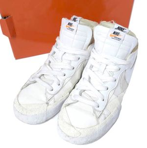 NIKE x sacai 联名款 BLAZER LOW DM6443-100 US10(28cm) WHITE/SAIL-WHITE 运动鞋【二手】【NIKE × sacai】