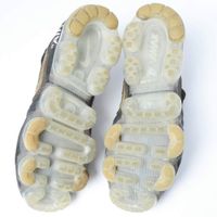 NIKE x OFF WHITE 聯名款 THE 10 AIR VAPORMAX FKmax(AA3831-002) US9 (27cm) 黑色/透明-亮橙色。二手。 [NIKE × OFF WHITE]