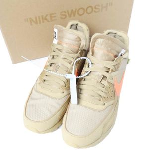 NIKE 耐克 x OFF WHITE 联名款 THE 10 AIR MAX 90 AA7293-200 US9.5(27.5cm) PARACHUTE BEIGE/BRIGHT MANGO 运动鞋【二手】【NIKE × OFF WHITE】