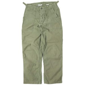 THE REAL McCOY'S 日本制 TROUSERS MEN'S COTTON SATEEN 107 棉质缎纹工装裤 8405-222-1947 M OLIVE GREEN 多功能军裤【二手】【THE REAL McCOY'S】