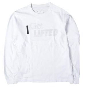 sacai 22SS I Get LIFTED L/S T恤 徽标印花 叠穿长袖T恤 22-0355S 4 WHITE 长袖上衣【二手】【sacai】