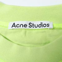 Acne Studios EXTORR STAMP L/S T-SHIRTS Mini Logo Print Long Sleeve T-Shirt BL0279 FN-MN-TSHI000354 M LIME GREEN Long Sleeve Top [Used] [Acne Studios]