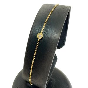 agete 钻石 1P 手链 K18金 0.7g 17cm 女士 【二手】