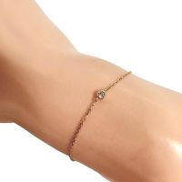 agete/ Agate Diamond 1P Bracelet K18 Gold 0.7g 17cm Women's [Used]