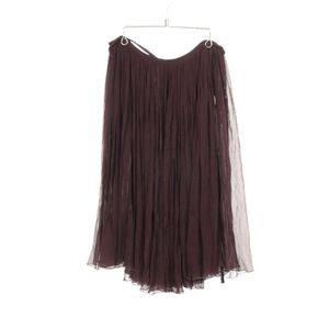 [Used] Hermes HERMES Skirt Chiffon Braun Silk Silk Chiffon Wrap Skirt Women's Used A