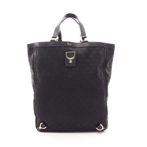 [중고] Gucci 구찌 토트백 애비 GG 캔버스 130733 블랙 캔버스 레더 애비 토트백 유니섹스 Used A