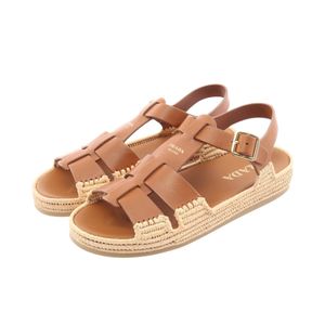 [Used] Prada PRADA Sandals 1X870N Braun Leather Sandals Women's Used A