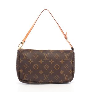 [Used] Louis Vuitton LOUIS VUITTON Handbag Pochette Accessoires Monogram M51980 PVC Coated Canvas Leather Pochette Accessoires