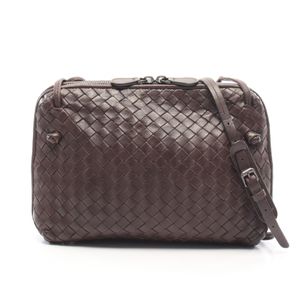 [Used] Bottega BOTTEGA VENETA Shoulder Bag Nodini Intrecciato Dark Braun Leather Intrecciato Nodini Women's