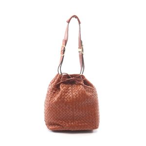 [Used] Bottega BOTTEGA VENETA Shoulder Bag, Intrecciato Drawstring, Braun Leather, Women's, Used B
