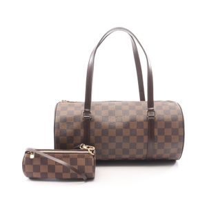 [Used] Louis LOUIS VUITTON Papillon 30 Damier Ebene Handbag N51303 PVC Coated Canvas Leather Papillon (Old Model) GM Women's Used A