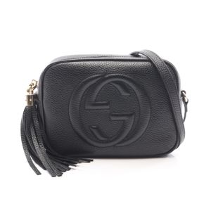 [Used] Gucci GUCCI Shoulder Bag Soho Disco Bag Interlocking G 308364 Black Leather Interlocking G Soho Disco Bag