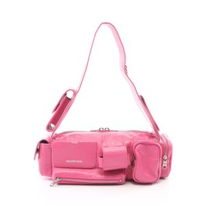 [Used] Balenciaga BALENCIAGA Shoulder Bag Super Busy XS 762516 Pink Leather Super Busy Shoulder Bag XS Women's Used A